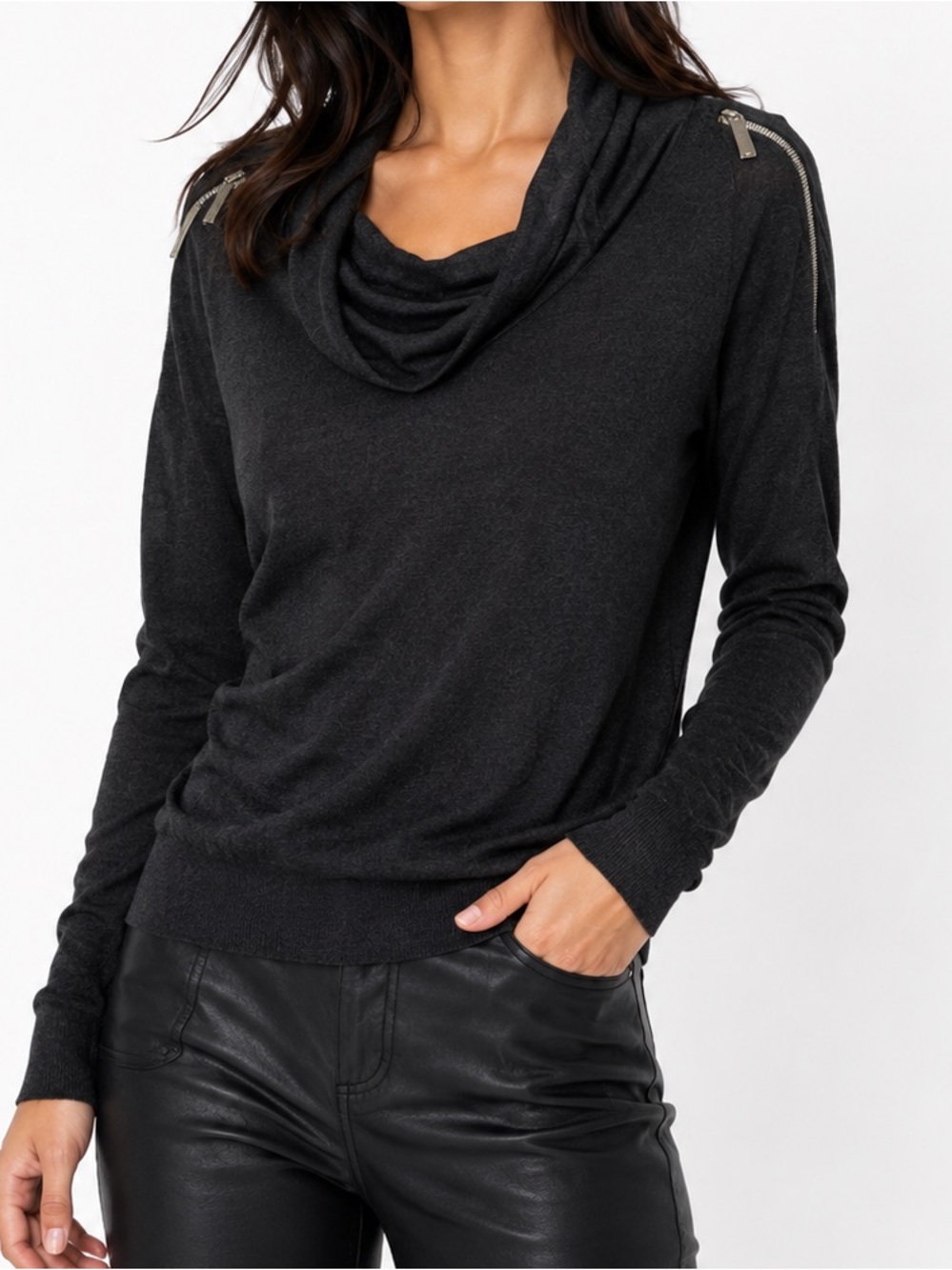 Michael Kors Black Cowl Neck Pullover